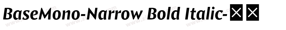 BaseMono-Narrow Bold Italic字体转换